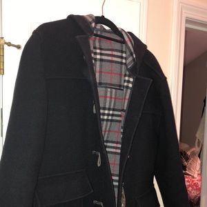 Burberry Black Wool Coat